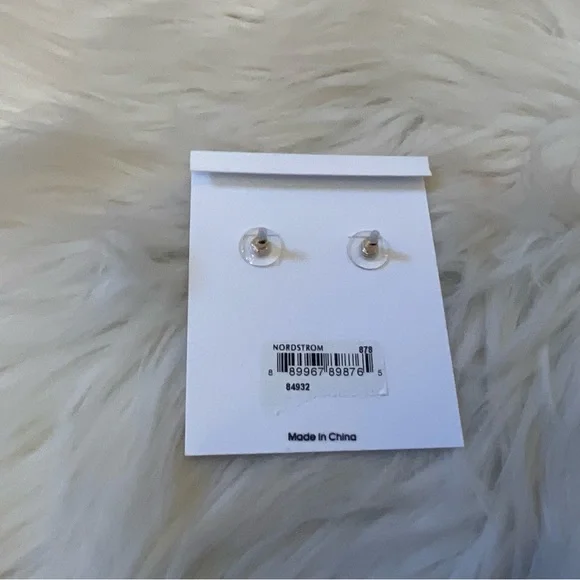 Baublebar Crystal Snowflake & Faux Pearl Earrings - New on Card - Picture 8 of 8